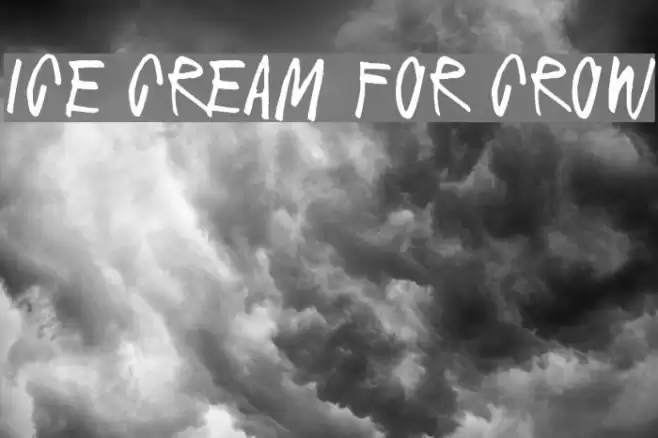 Ice cream for crow Font examples