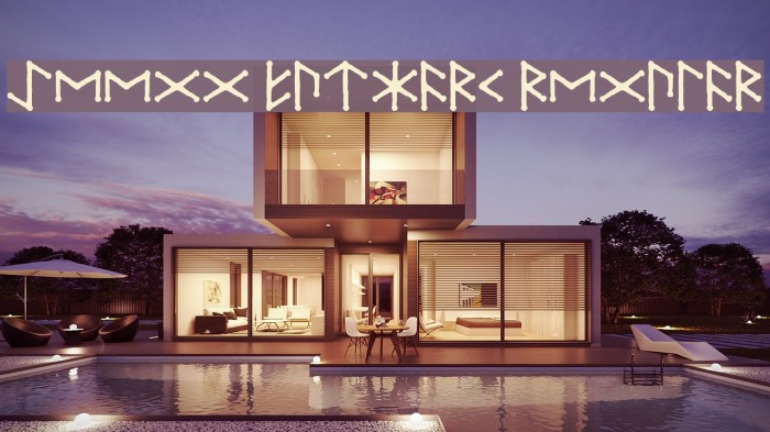 Ice-egg Futhark Regular Font examples