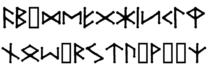 Ice-egg Futhark Regular Font LOWERCASE