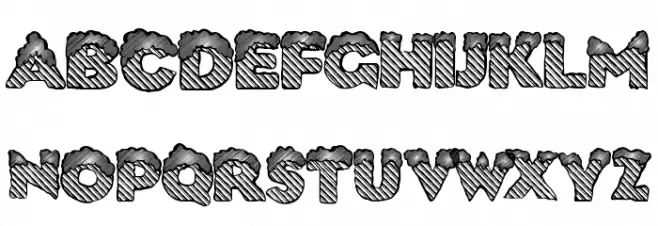 IceCold Schriftart Groß