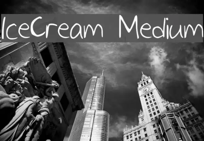 IceCream Medium Font examples