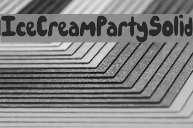 IceCreamPartySolid Font examples