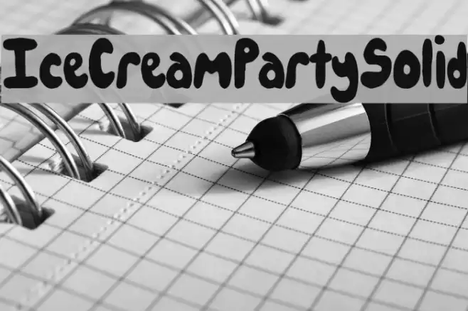 IceCreamPartySolid Font examples