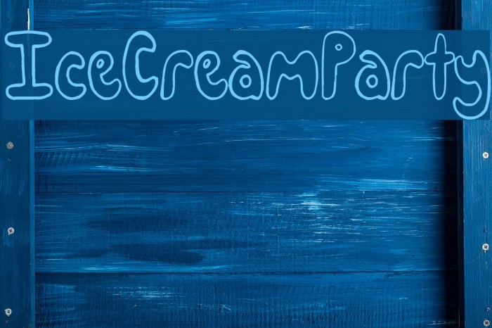 IceCreamParty Font examples