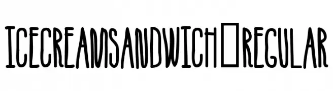 IceCreamSandwich-Regular  Frei Schriftart Herunterladen