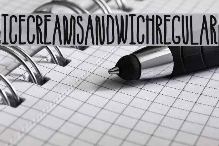 IceCreamSandwich-Regular Font examples