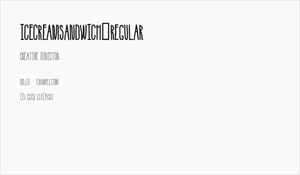 IceCreamSandwich-Regular Business Card