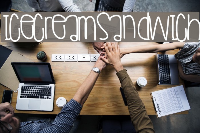 IceCreamSandwich Font examples
