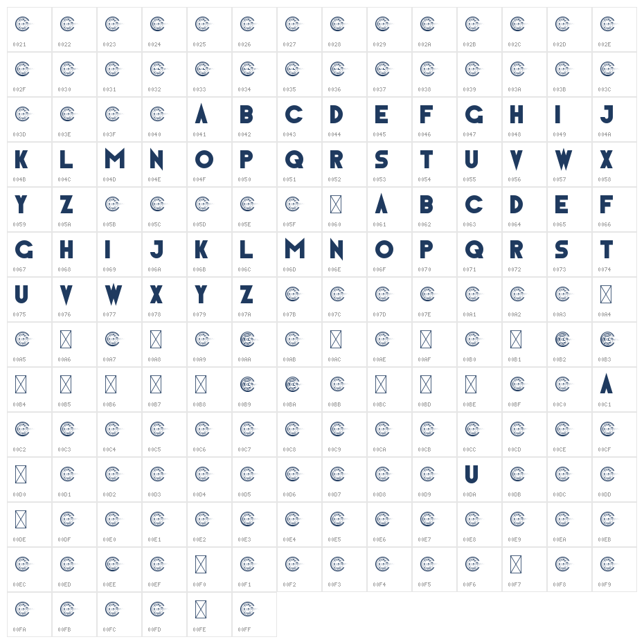 IceDrinkDemo Character Map