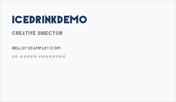 IceDrinkDemo Business Card