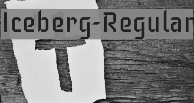 Iceberg-Regular Font examples