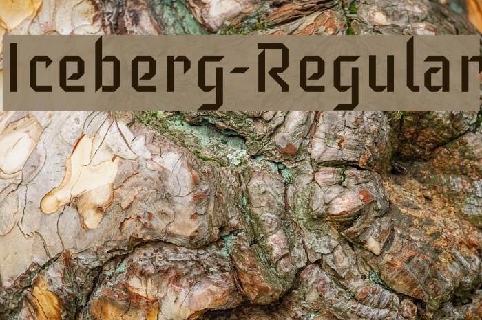 Iceberg-Regular Font examples