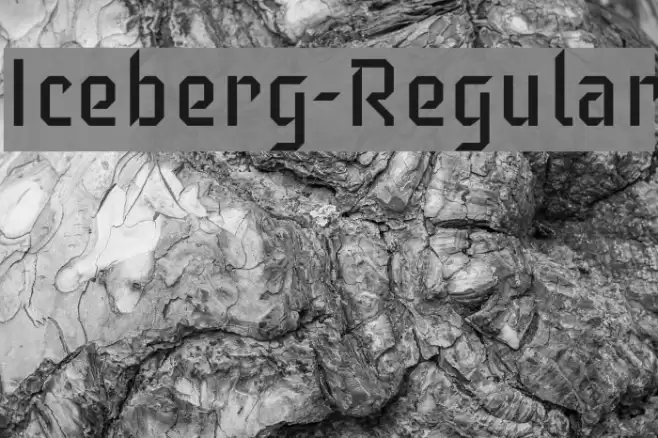 Iceberg-Regular Font examples