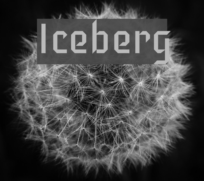 Iceberg Font examples