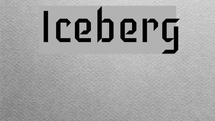 Iceberg Font examples