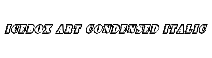 Icebox Art Condensed Italic  免费字体下载