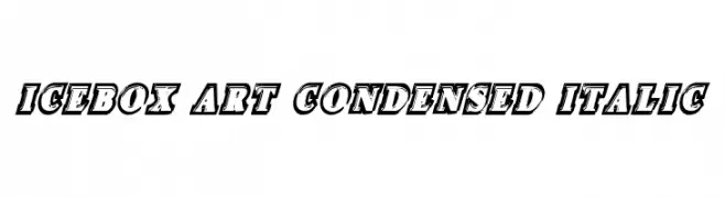 Icebox Art Condensed Italic  Frei Schriftart Herunterladen