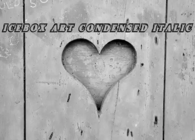 Icebox Art Condensed Italic Font examples