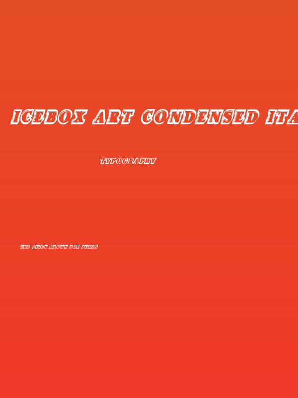 Icebox Art Condensed Italic Poster