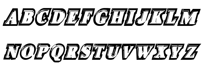 Icebox Art Condensed Italic Schriftart Kleinbuchstaben