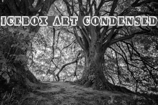 Icebox Art Condensed Font examples