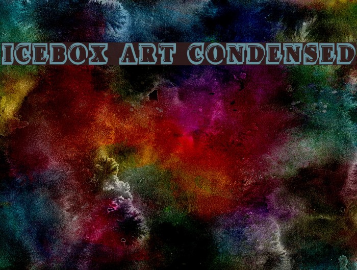 Icebox Art Condensed Schriftart examples