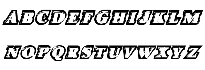 Icebox Art Italic Font LOWERCASE