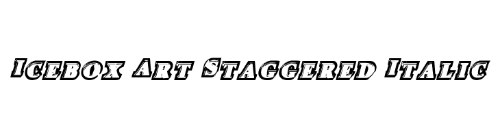Icebox Art Staggered Italic Font