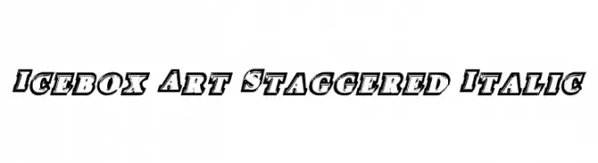 Icebox Art Staggered Italic  フリーフォントのダウンロード