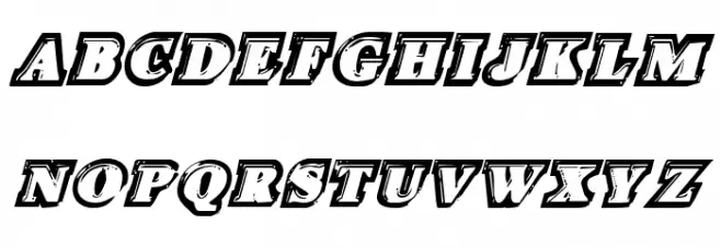 Icebox Art Staggered Italic Шрифта ВЕРХНИЙ