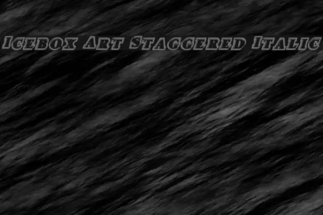 Icebox Art Staggered Italic Font examples