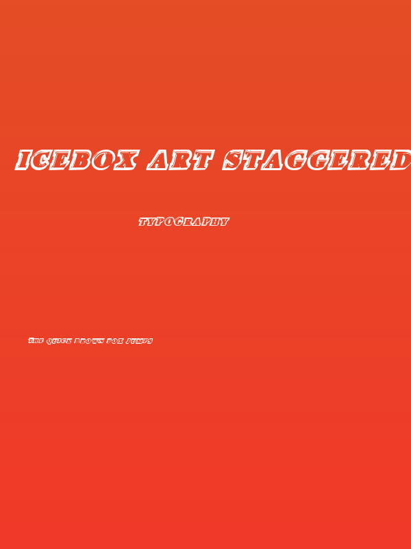 Icebox Art Staggered Italic Poster