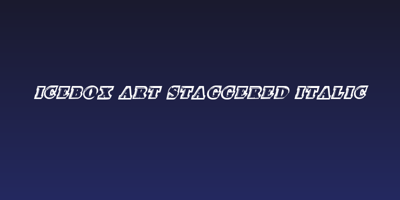 Icebox Art Staggered Italic Social Header