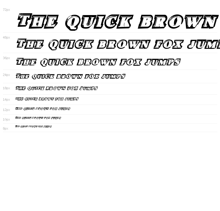 Icebox Art Staggered Italic Waterfall