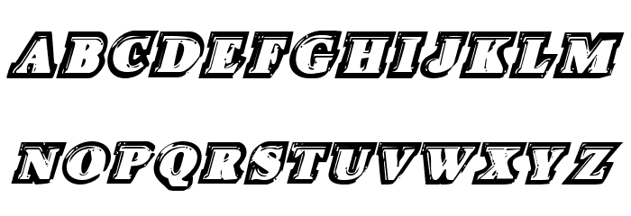 Icebox Art Staggered Italic Font Litere mici