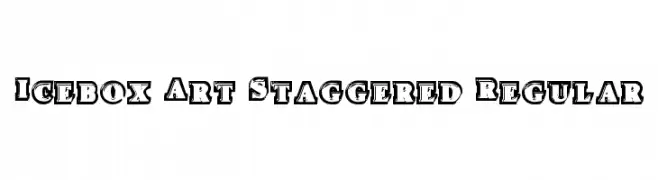 Icebox Art Staggered Regular  フリーフォントのダウンロード