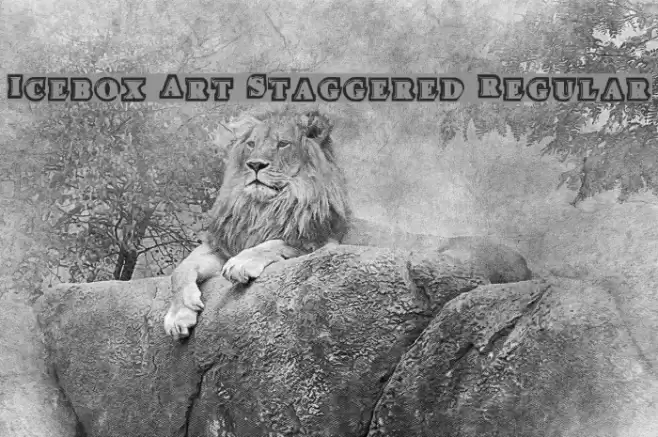 Icebox Art Staggered Regular Font examples