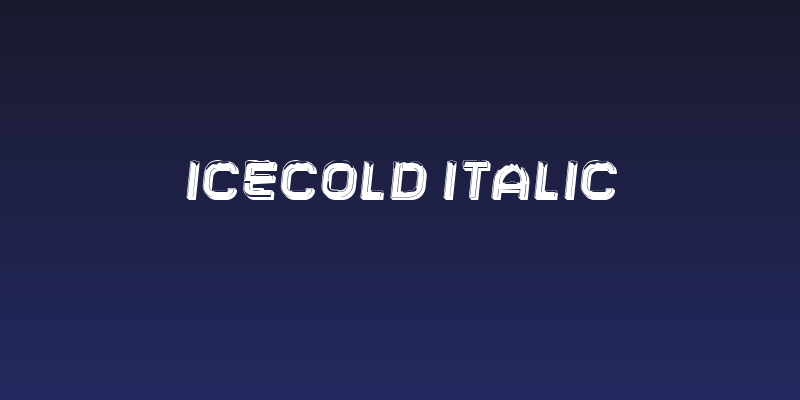 Icecold Italic Social Header