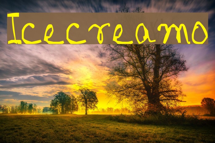 Icecreamo Font examples