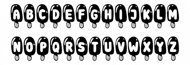 Icecreams Regular Schriftart Groß
