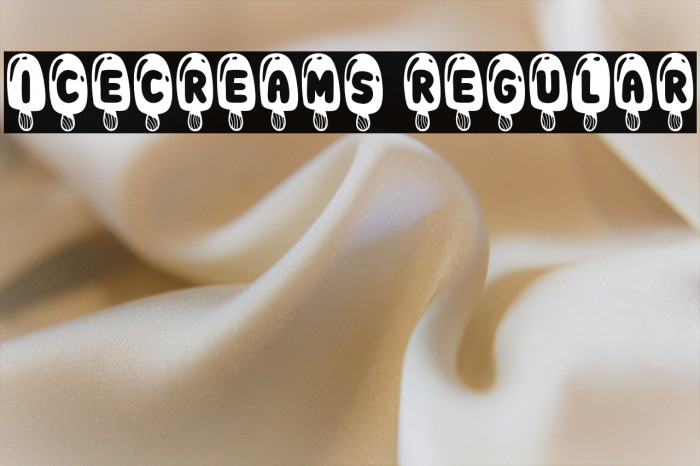 Icecreams Regular Шрифта examples