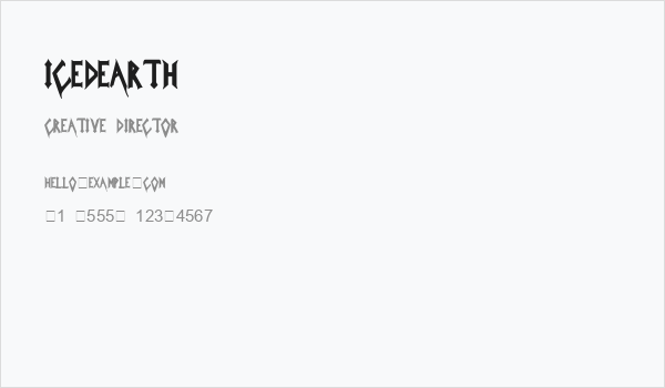 IcedEarth Business Card