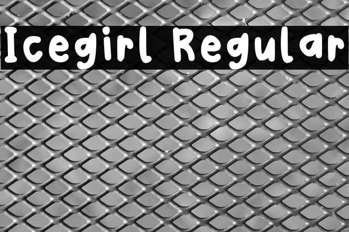 Icegirl Regular 字体 examples