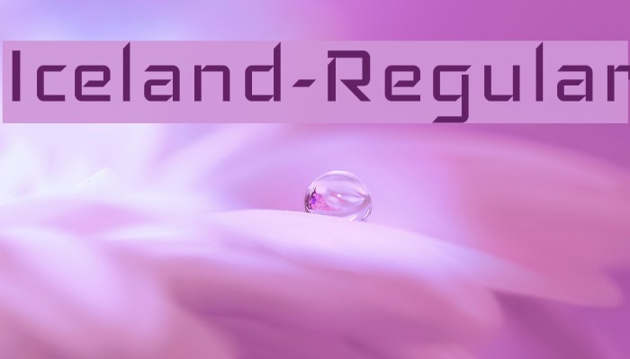 Iceland-Regular Font examples