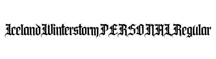 Iceland Winterstorm PERSONAL Regular  Free Fonts Download