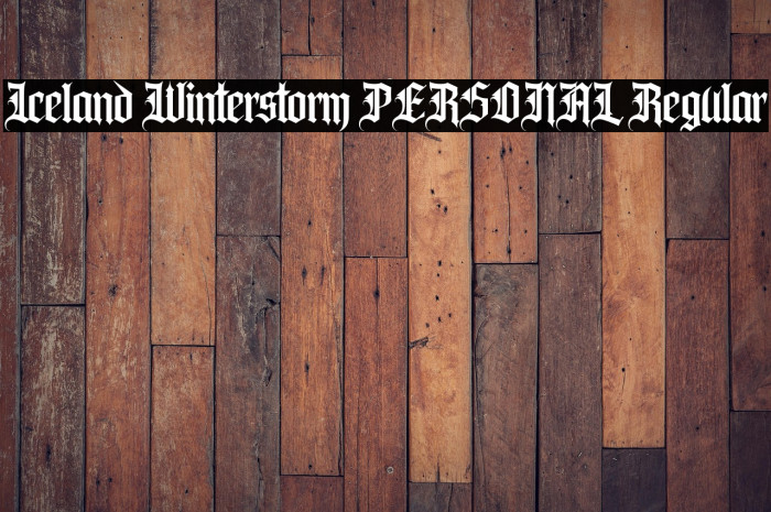 Iceland Winterstorm PERSONAL Regular Example 2