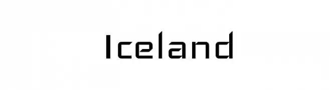 Iceland  Frei Schriftart Herunterladen