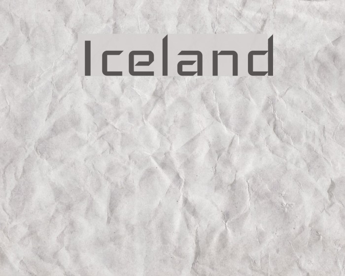Iceland Font examples