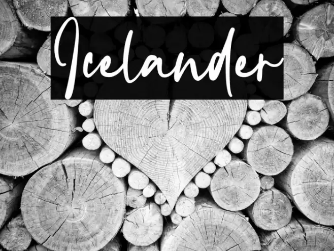 Icelander خط examples