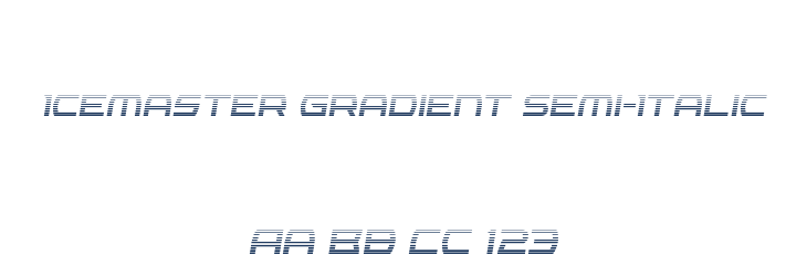 Icemaster Gradient Semi-Italic Font Preview